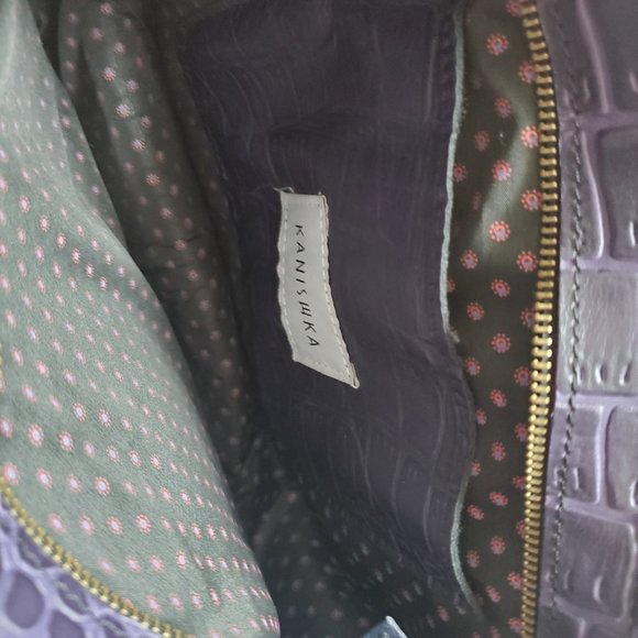 Chic Purple Crocodile-Embossed Women's Bag - Picture 9 of 16